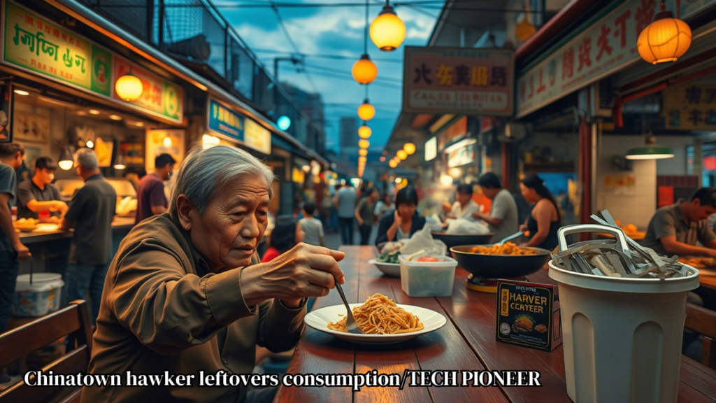 chinatown hawker leftovers consumption